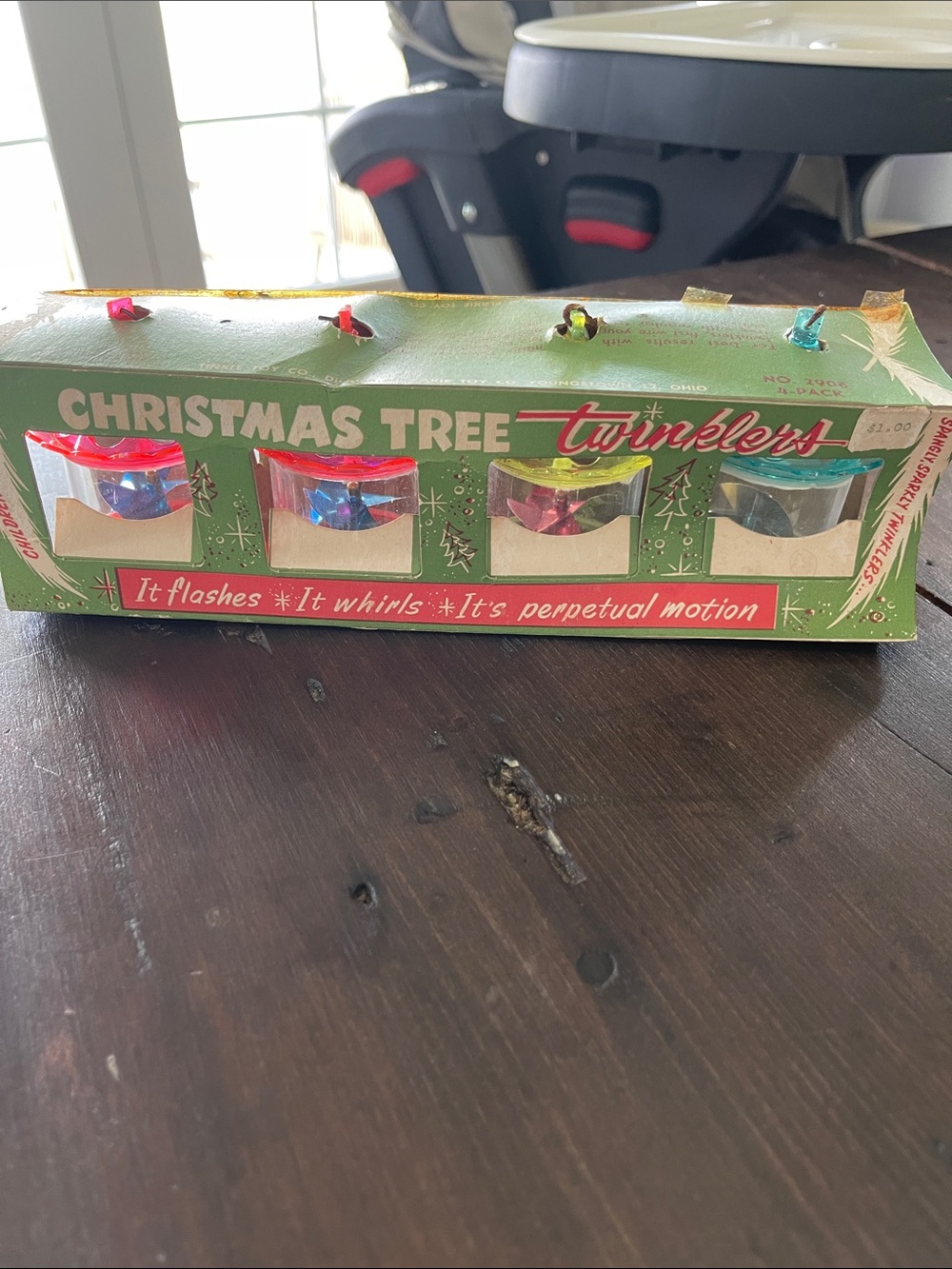 Vintage Tinkle Toy Co. Christmas Tree Twinklers-Original Box